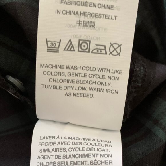 JCREW Green/Navy Tartan Plaid Perfect Long Sleeve Shirt | Size 10 - Picture 10 of 10